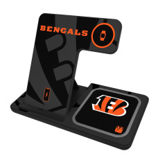Беспроводная зарядка Cincinnati Bengals Keyscaper 3-In-1 Беспроводная зарядка Cincinnati Bengals Keyscaper 3-In-1