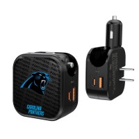 Блок зарядки Carolina Panthers Team Logo Dual Port USB Car & Home