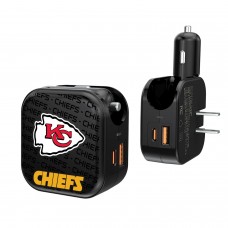 Блок зарядки Kansas City Chiefs Team Logo Dual Port USB Car & Home