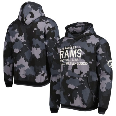 Los Angeles Rams The Wild Collective Black Camo Pullover Hoodie
