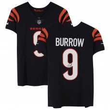 Autographed Cincinnati Bengals Joe Burrow Fanatics Authentic Black Nike Elite Jersey