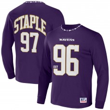 Футболка с длинным рукавом Baltimore Ravens NFL x Staple Core Team - Purple