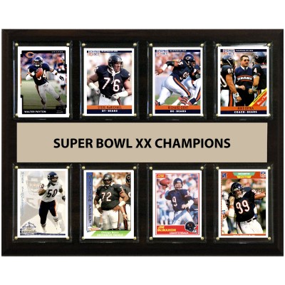 Chicago Bears Super Bowl XX Champions 12 x 15 Plaque