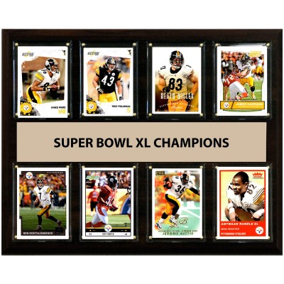 Pittsburgh Steelers Super Bowl XL Champions 12 x 15 Team Plaque