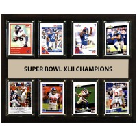 New York Giants Super Bowl XLII Champions 12 x 15 Plaque