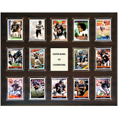 Chicago Bears Super Bowl XX Champions 16 x 20 Plaque