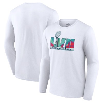 Футболка с длинным рукавом Super Bowl Merchandise SB LVII Logo - White