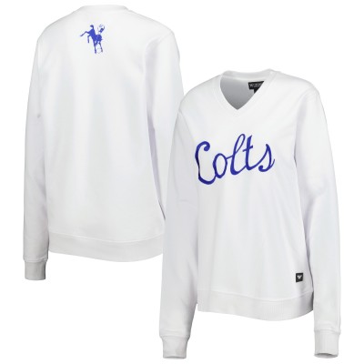 Кофта Indianapolis Colts The Wild Collective Womens Cheer V-Neck Fleece - White