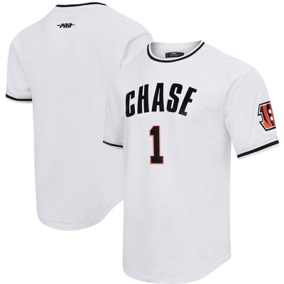 Футболка с номером JaMarr Chase Cincinnati Bengals Pro Standard Mesh Player - White