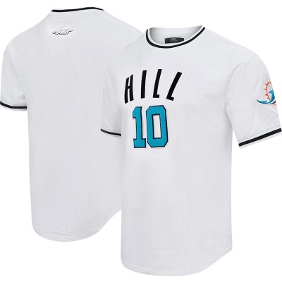 Футболка с номером Tyreek Hill Miami Dolphins Pro Standard Mesh Player - White