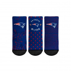 Три пары носков New England Patriots Rock Em Socks Toddler #1 Fan