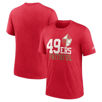 Футболка San Francisco 49ers Nike Local Tri-Blend - Heather Scarlet