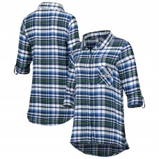 Женская рубашка Seattle Seahawks Concepts Sport College Navy Mainstay Plaid Full-Button