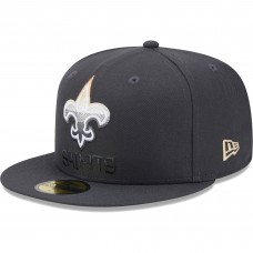 Бейсболка New Orleans Saints New Era Color Dim 59FIFTY - Graphite