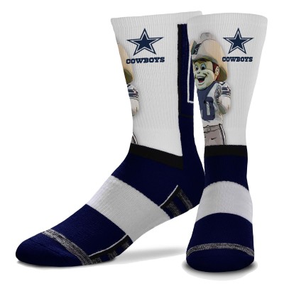 Подростковая Dallas Cowboys For Bare Feet Mascot Snoop Crew Socks