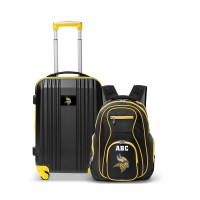 Minnesota Vikings MOJO Personalized Premium 2-Piece Backpack & Carry-On Set