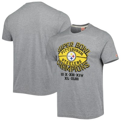 Футболка Pittsburgh Steelers Homage Super Bowl Classics Tri-Blend - Gray