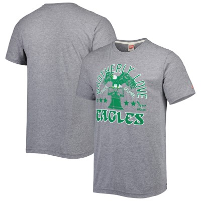 Футболка Philadelphia Eagles Homage Hyper Local Tri-Blend - Gray