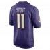 Игровая джерси Jordan Stout Baltimore Ravens Nike - Purple