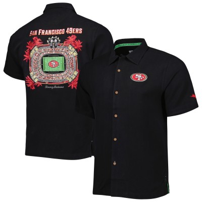 Рубашка с коротким рукавом San Francisco 49ers Tommy Bahama Top of Your Game Camp - Black
