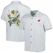 Рубашка с коротким рукавом Arizona Cardinals Tommy Bahama Coconut Point Frondly Fan Camp IslandZone - Gray