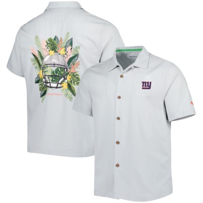 Рубашка с коротким рукавом New York Giants Tommy Bahama Coconut Point Frondly Fan Camp IslandZone - Gray
