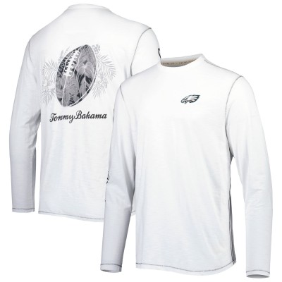 Футболка с длинным рукавом Philadelphia Eagles Tommy Bahama Laces Out Billboard - White