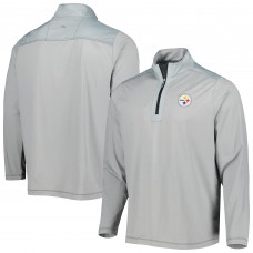 Pittsburgh Steelers Tommy Bahama Gray On Deck IslandZone Half-Zip Jacket