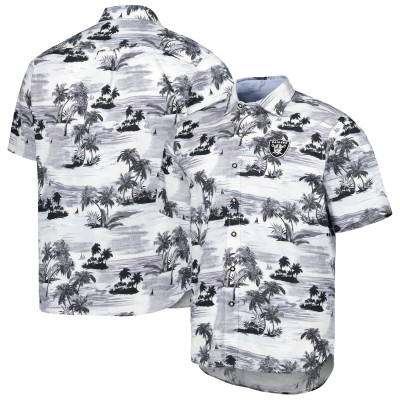 Рубашка с коротким рукавом Las Vegas Raiders Tommy Bahama Sport Tropical Horizons - White