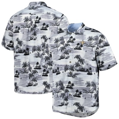 Рубашка с коротким рукавом New Orleans Saints Tommy Bahama Sport Tropical Horizons - Black