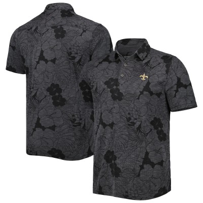 Поло New Orleans Saints Tommy Bahama Miramar Blooms - Black