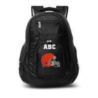 Cleveland Browns MOJO Personalized Premium Laptop Backpack - Black