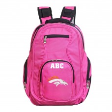 Denver Broncos MOJO Personalized Premium Laptop Backpack - Pink