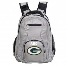 Green Bay Packers MOJO Personalized Premium Laptop Backpack - Gray