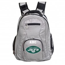 New York Jets MOJO Personalized Premium Laptop Backpack - Gray