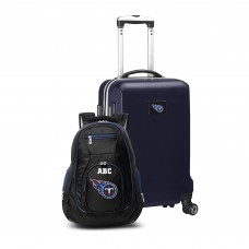 Tennessee Titans MOJO Personalized Deluxe 2-Piece Backpack & Carry-On Set - Navy