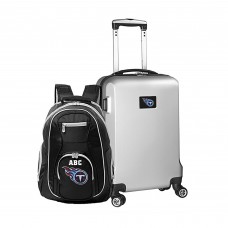 Tennessee Titans MOJO Personalized Deluxe 2-Piece Backpack & Carry-On Set - Silver