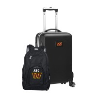 Washington Commanders MOJO Personalized Deluxe 2-Piece Backpack & Carry-On Set - Black