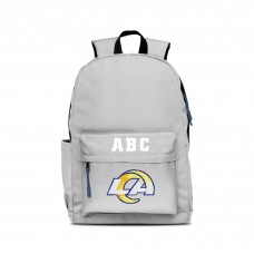 Los Angeles Rams MOJO Personalized Campus Laptop Backpack - Gray