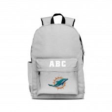 Miami Dolphins MOJO Personalized Campus Laptop Backpack - Gray
