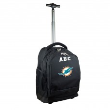 Miami Dolphins MOJO 19 Personalized Premium Wheeled Backpack - Black