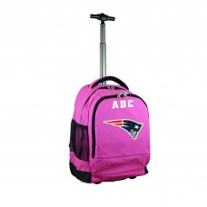 New England Patriots MOJO 19 Personalized Premium Wheeled Backpack - Pink