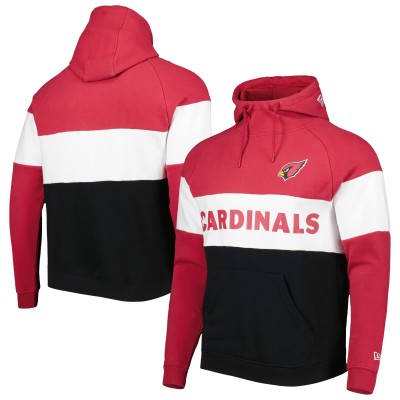 Толстовка Arizona Cardinals New Era Colorblock Current - Black/Cardinal