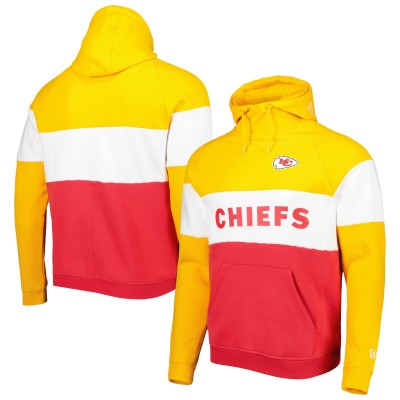 Толстовка Kansas City Chiefs New Era Colorblock Current - Red/Gold