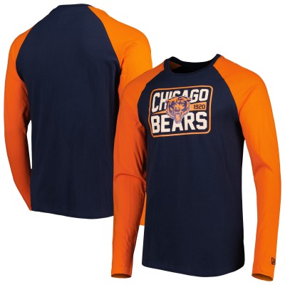 Футболка с длинным рукавом Chicago Bears New Era Current Raglan - Navy