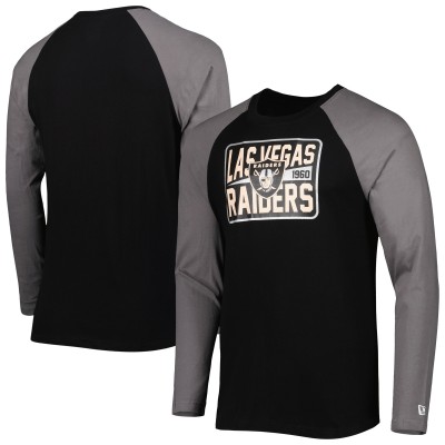 Футболка с длинным рукавом Las Vegas Raiders New Era Current Raglan - Black