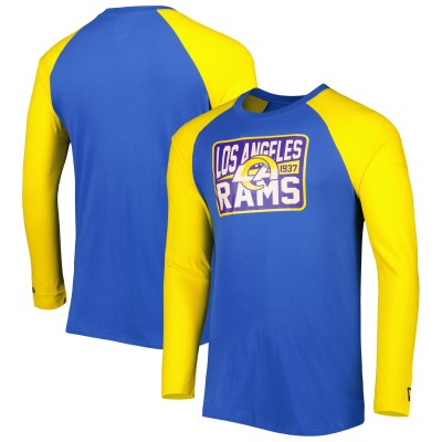 Футболка с длинным рукавом Los Angeles Rams New Era Current Raglan - Royal