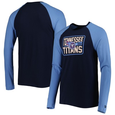 Футболка с длинным рукавом Tennessee Titans New Era Current Raglan - Navy