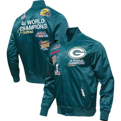Куртка Green Bay Packers Pro Standard Championship Satin Full-Snap Varsity - Green