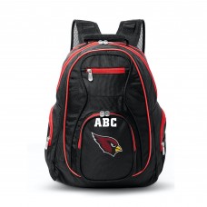 Arizona Cardinals MOJO Personalized Premium Color Trim Backpack - Black